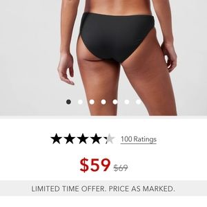 Athleta bikini bottoms black Medium